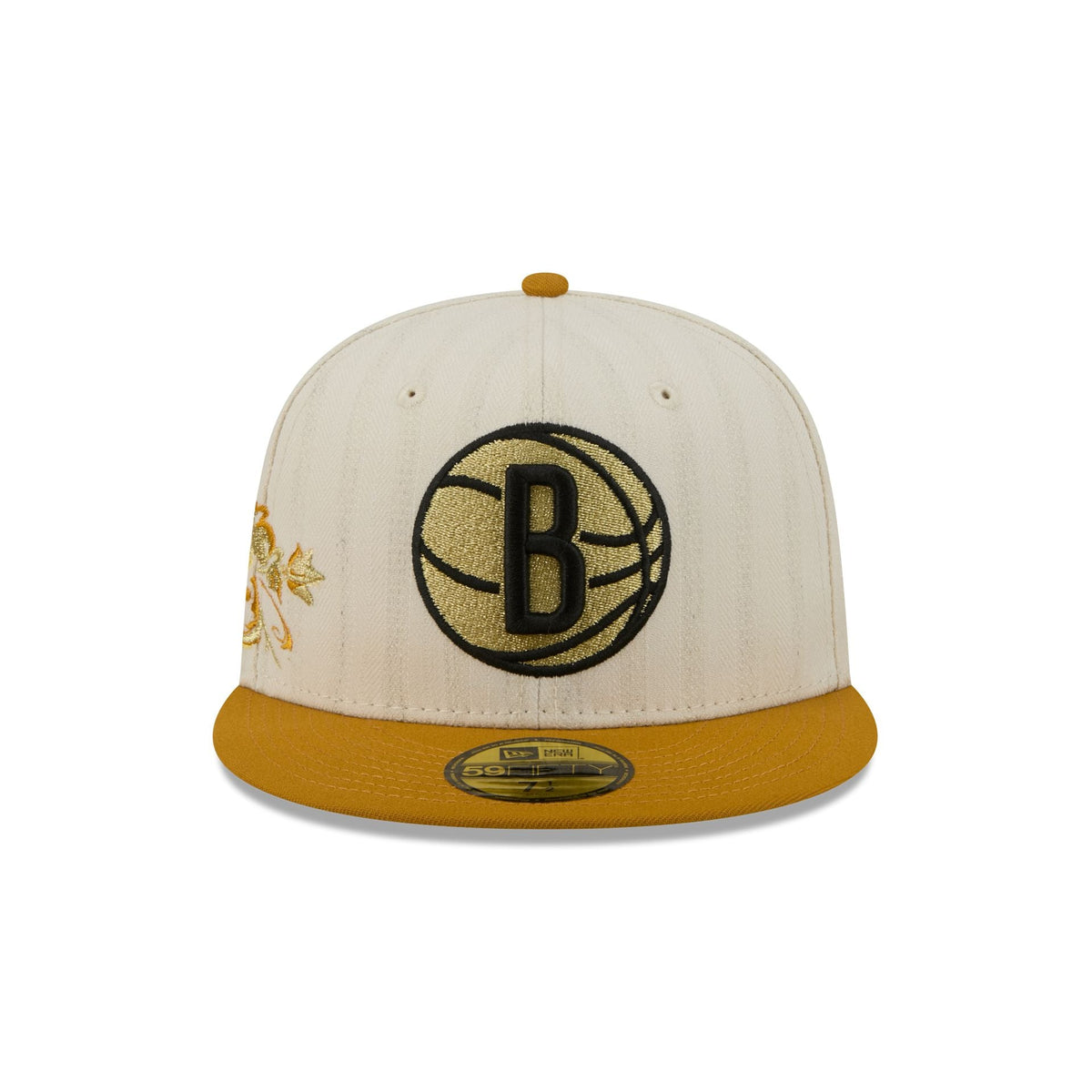 Brooklyn Nets Chrome Herringbone 59FIFTY Fitted Hat