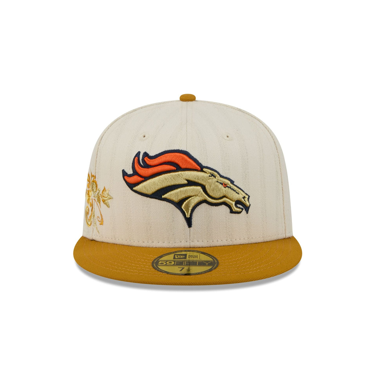 Denver Broncos Chrome Herringbone 59FIFTY Fitted Hat