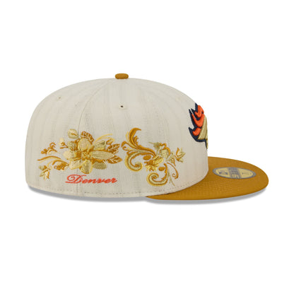 Denver Broncos Chrome Herringbone 59FIFTY Fitted Hat