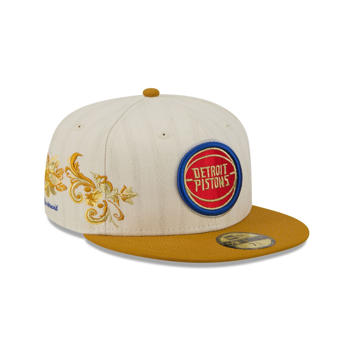 Detroit Pistons Chrome Herringbone 59FIFTY Fitted Hat