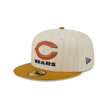Chicago Bears Chrome Herringbone 59FIFTY Fitted Hat