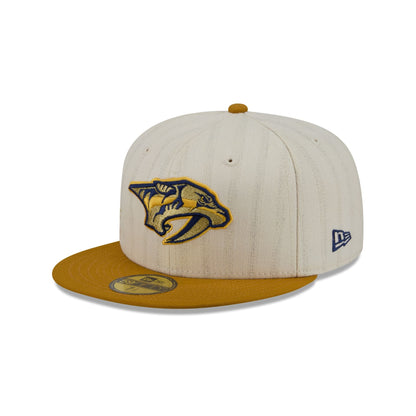 Nashville Predators Chrome Herringbone 59FIFTY Fitted Hat