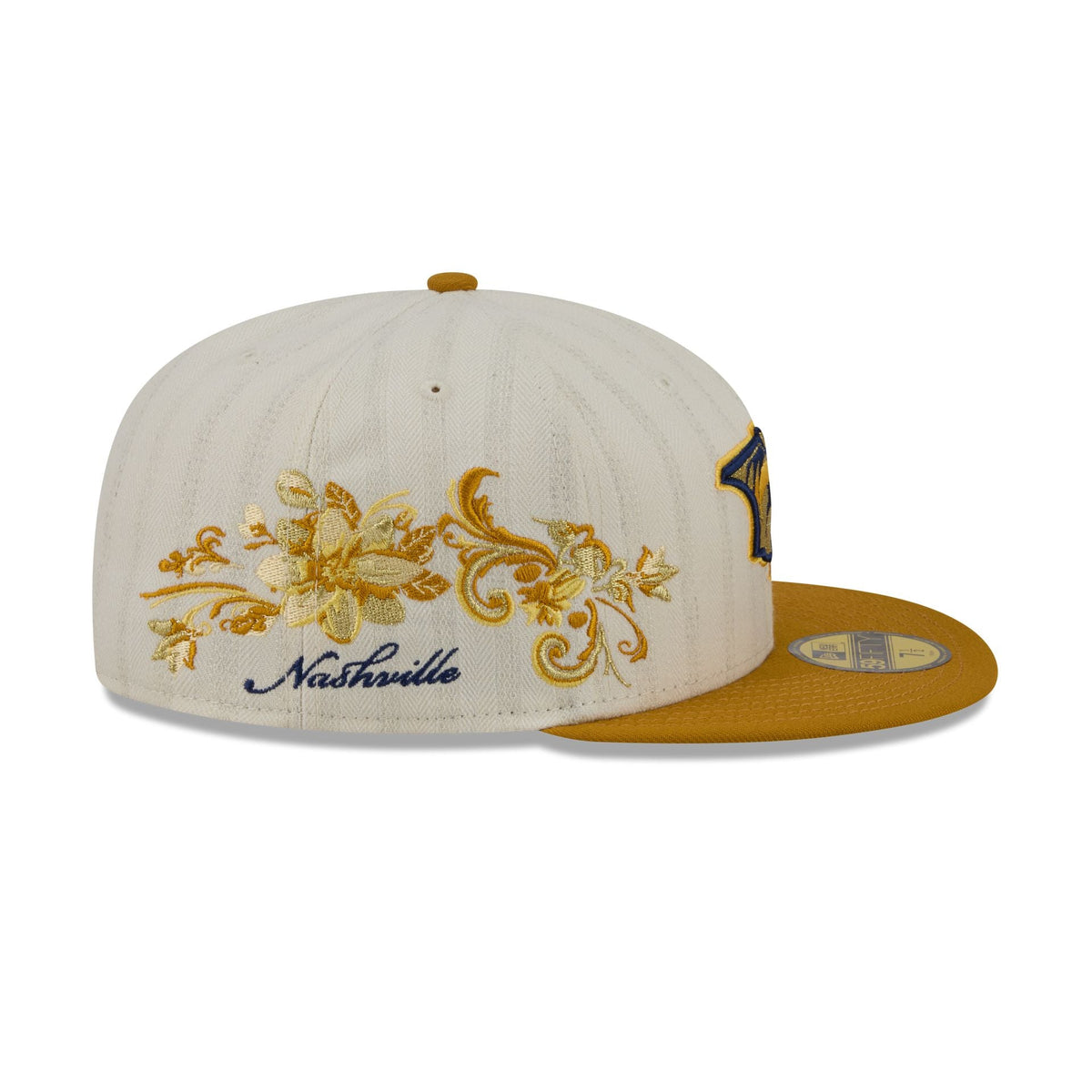 Nashville Predators Chrome Herringbone 59FIFTY Fitted Hat