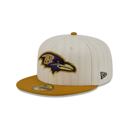 Baltimore Ravens Chrome Herringbone 59FIFTY Fitted Hat