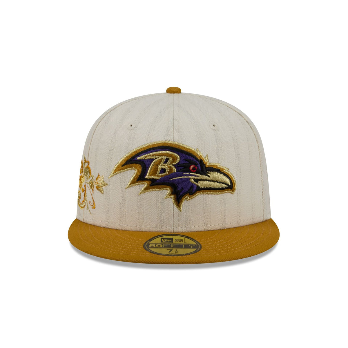 Baltimore Ravens Chrome Herringbone 59FIFTY Fitted Hat