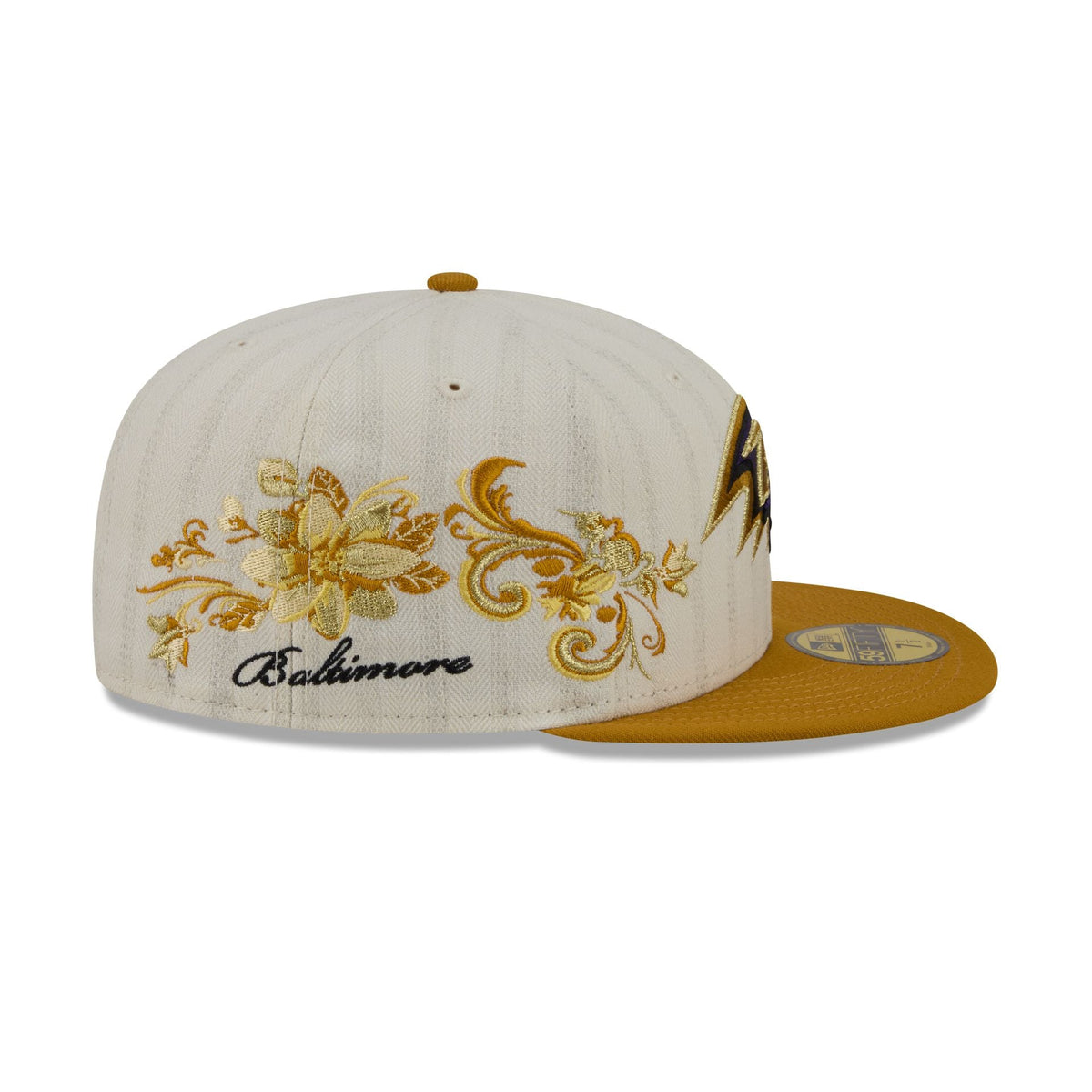 Baltimore Ravens Chrome Herringbone 59FIFTY Fitted Hat