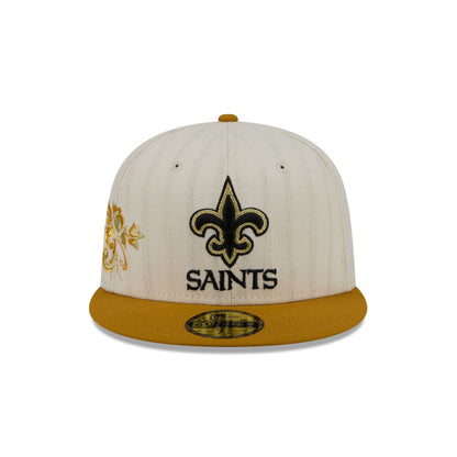 New Orleans Saints Chrome Herringbone 59FIFTY Fitted Hat