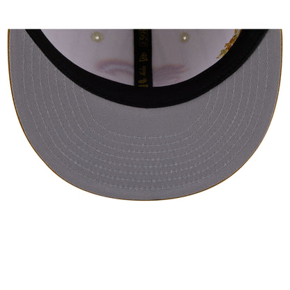 Calgary Flames Chrome Herringbone 59FIFTY Fitted Hat
