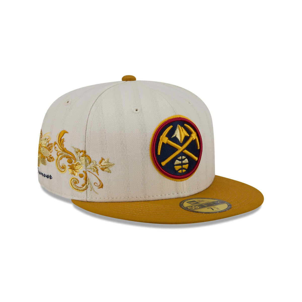 Denver Nuggets Chrome Herringbone 59FIFTY Fitted Hat