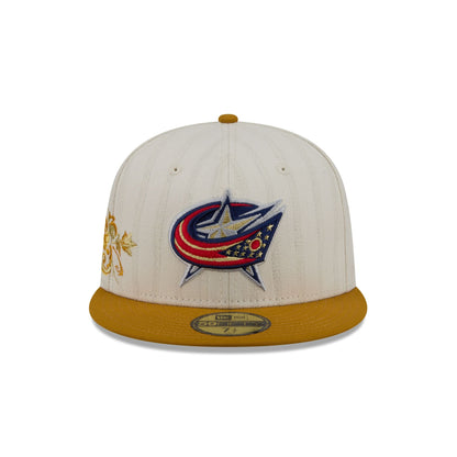 Columbus Blue Jackets Chrome Herringbone 59FIFTY Fitted Hat