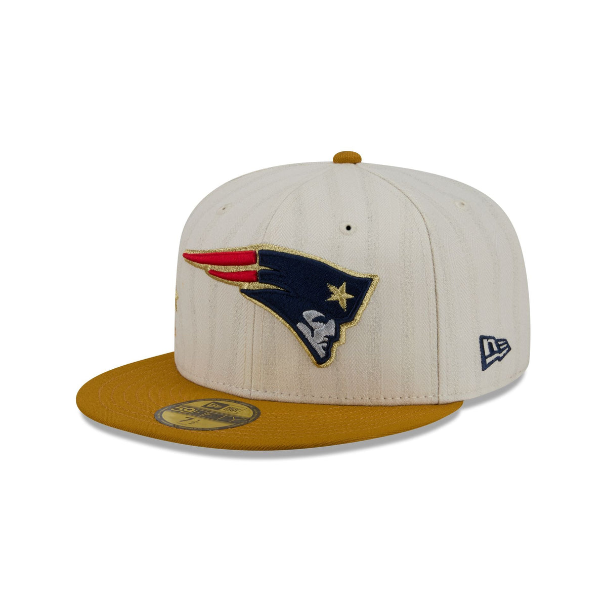 New England Patriots Chrome Herringbone 59FIFTY Fitted Hat