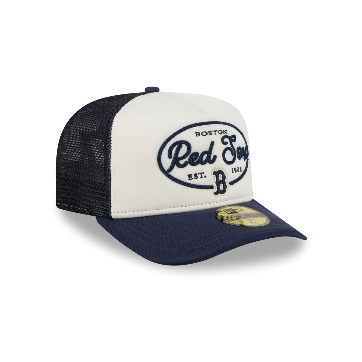 Boston Red Sox Chrome 59FIFTY Fitted Trucker Hat