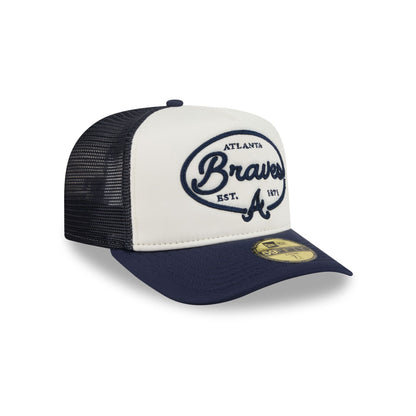 Atlanta Braves Chrome 59FIFTY Fitted Trucker Hat