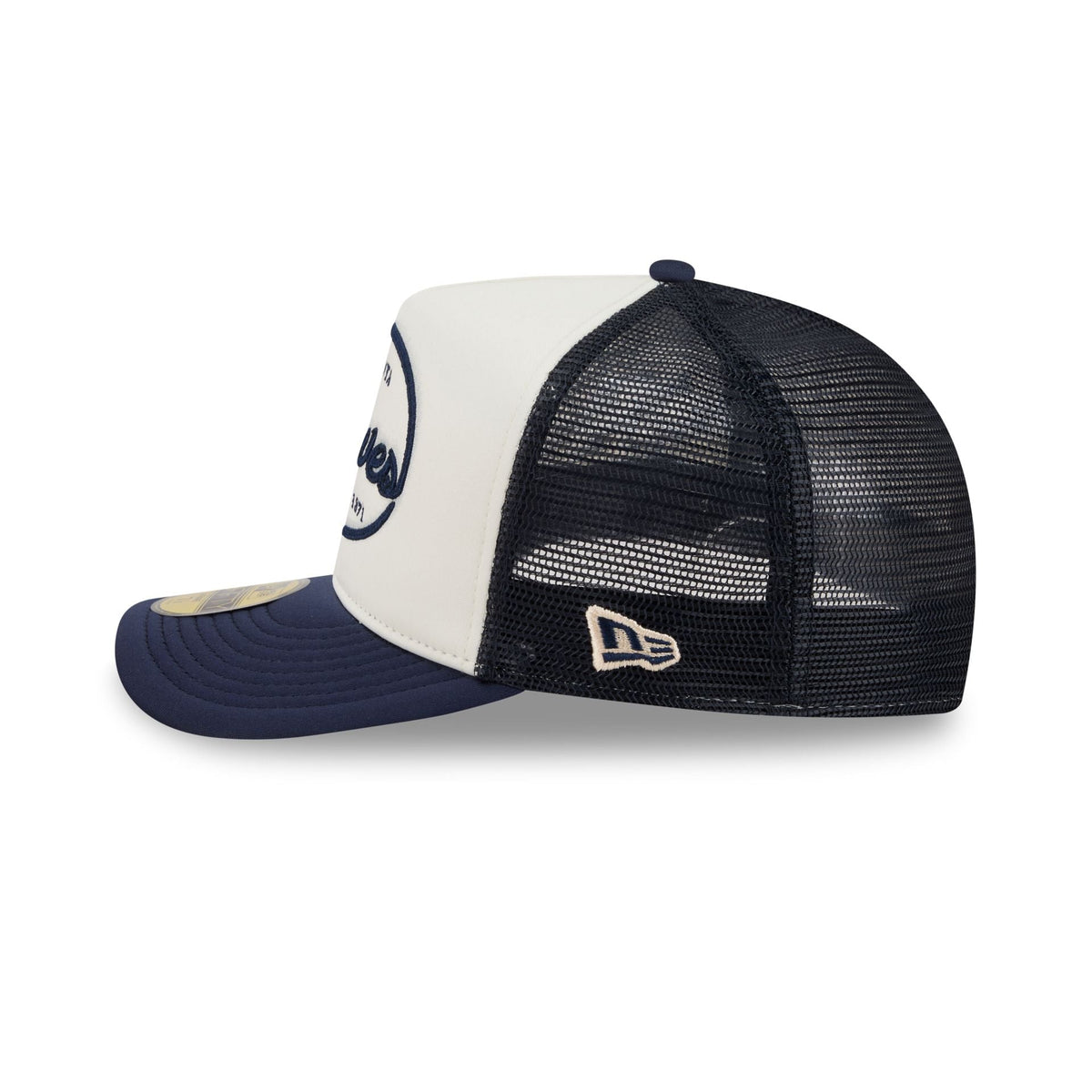 Atlanta Braves Chrome 59FIFTY Fitted Trucker Hat