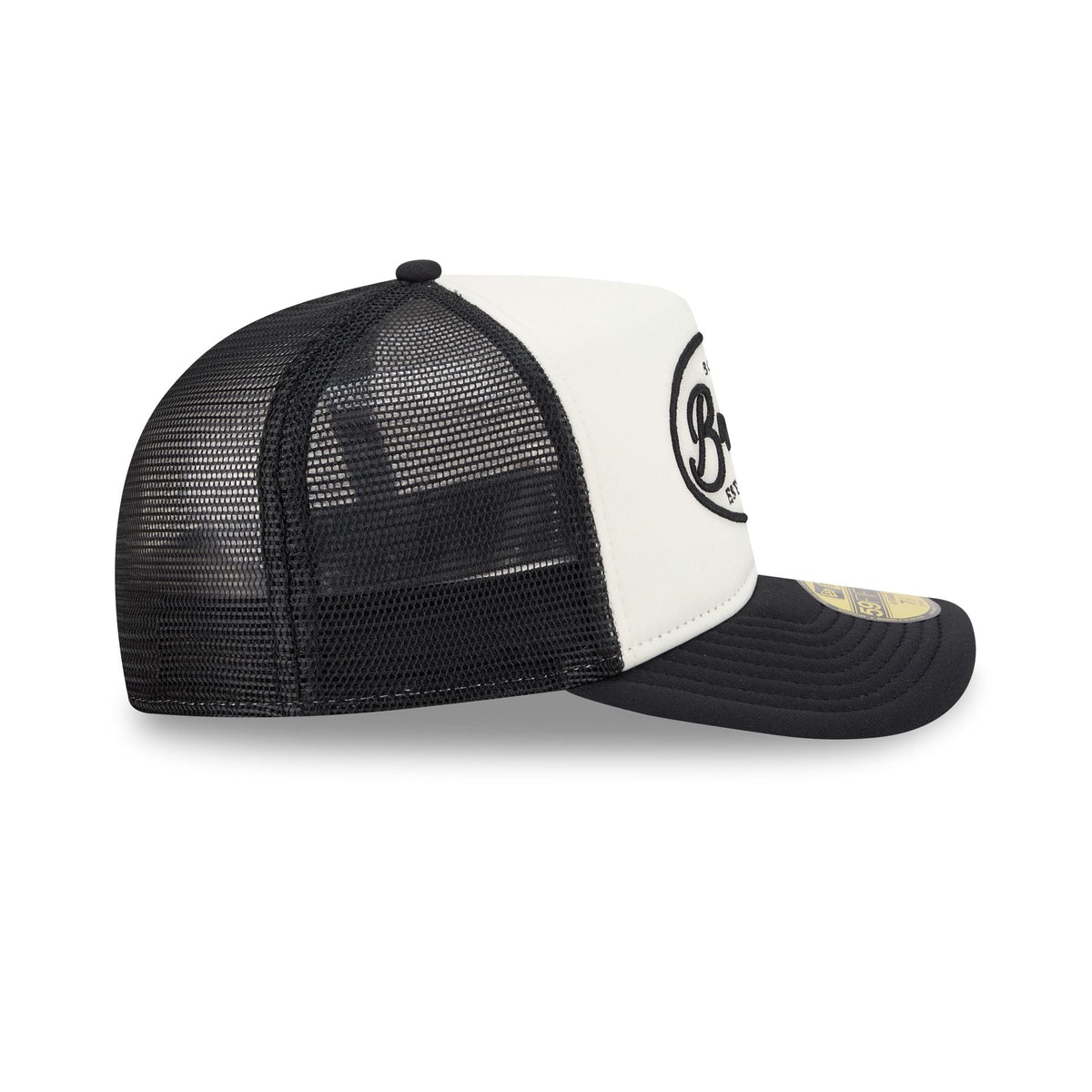 Boston Bruins Chrome 59FIFTY Fitted Trucker Hat