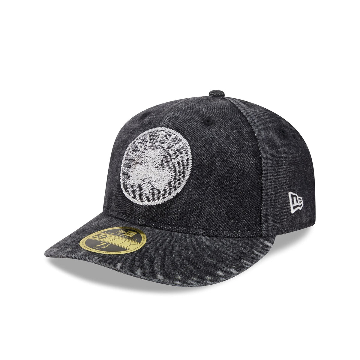 Boston Celtics Black Denim Low Profile 59FIFTY Fitted Hat