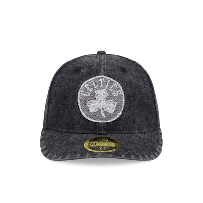Boston Celtics Black Denim Low Profile 59FIFTY Fitted Hat