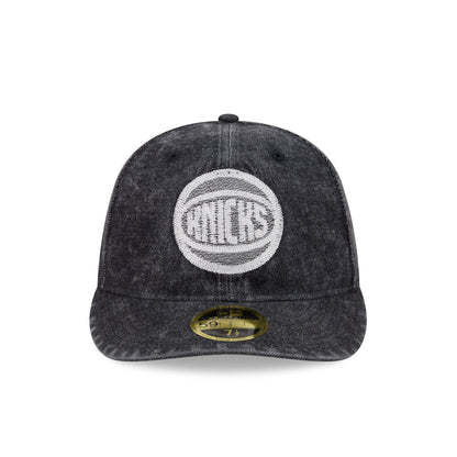 New York Knicks Black Denim Low Profile 59FIFTY Fitted Hat