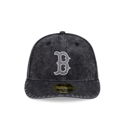 Boston Red Sox Black Denim Low Profile 59FIFTY Fitted Hat