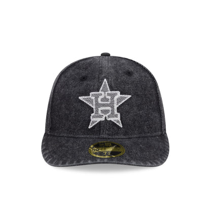 Houston Astros Black Denim Low Profile 59FIFTY Fitted Hat