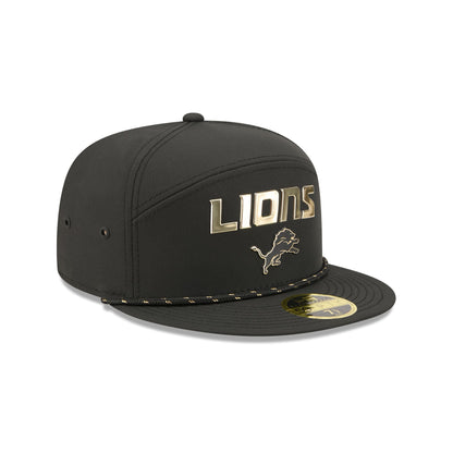 Detroit Lions Gold Logo Rope Split Panel 59FIFTY Fitted Hat