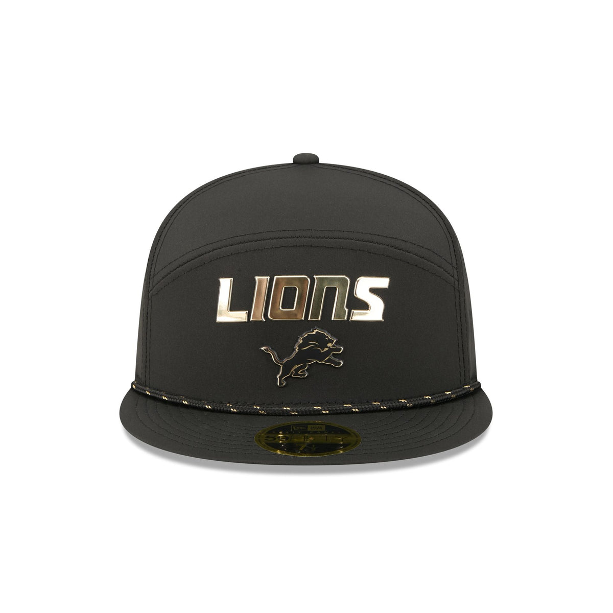 Detroit Lions Gold Logo Rope Split Panel 59FIFTY Fitted Hat