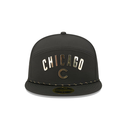 Chicago Cubs Gold Logo Rope Split Panel 59FIFTY Fitted Hat