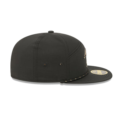 Atlanta Braves Gold Logo Rope Split Panel 59FIFTY Fitted Hat