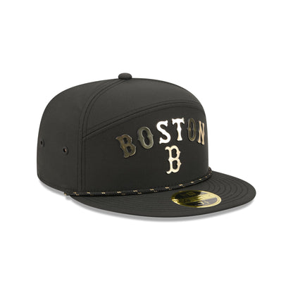Boston Red Sox Gold Logo Rope Split Panel 59FIFTY Fitted Hat