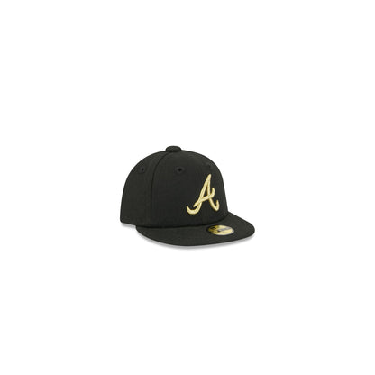 Atlanta Braves Gold Logo Mini 59FIFTY Fitted Hat