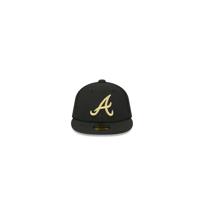 Atlanta Braves Gold Logo Mini 59FIFTY Fitted Hat