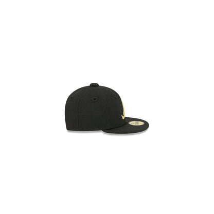 Atlanta Braves Gold Logo Mini 59FIFTY Fitted Hat