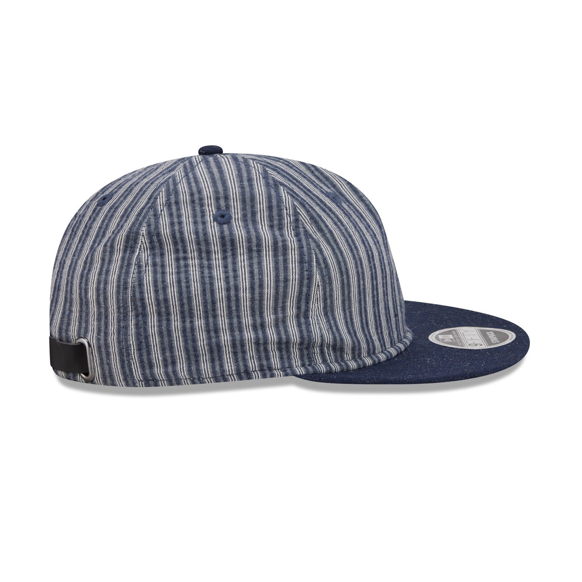 New Era Cap Gold Tier Linen Pinstripe Retro Crown 9FIFTY Adjustable Hat