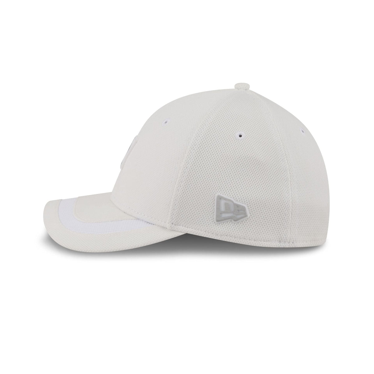 New Era Cap White Cotton 39THIRTY M-Crown Stretch Fit Hat