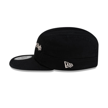 Hermanos Koumori Post Running High Script Black Camper Adjustable Hat