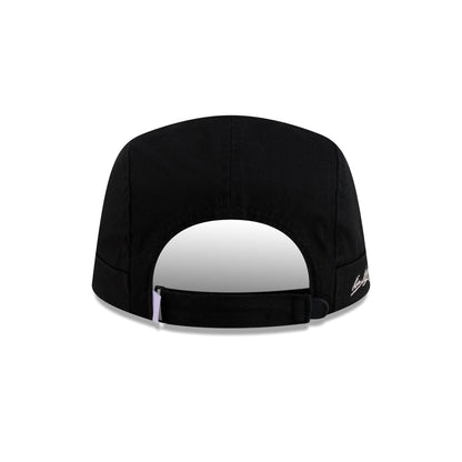 Hermanos Koumori Post Running High Script Black Camper Adjustable Hat