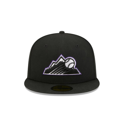 Colorado Rockies Black Basic 59FIFTY Fitted Hat