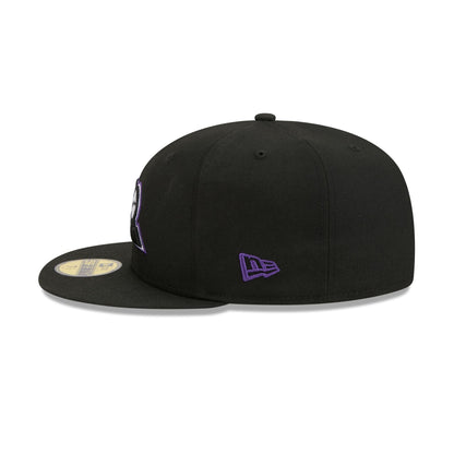 Colorado Rockies Black Basic 59FIFTY Fitted Hat