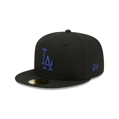 Los Angeles Dodgers Black Basic 59FIFTY Fitted Hat