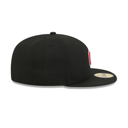 Chicago Cubs Black Basic 59FIFTY Fitted Hat