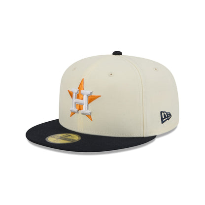 Houston Astros Chrome White Basic 59FIFTY Fitted Hat