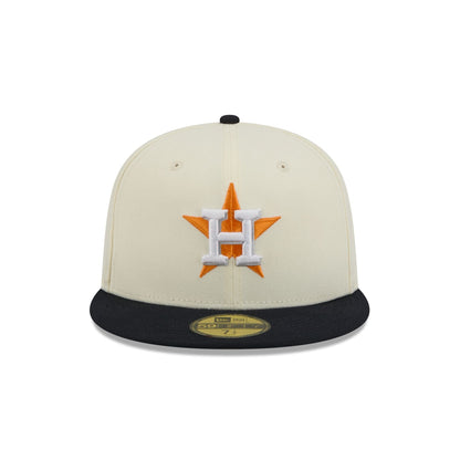 Houston Astros Chrome White Basic 59FIFTY Fitted Hat