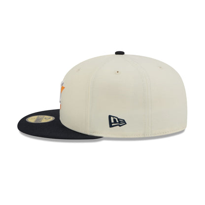 Houston Astros Chrome White Basic 59FIFTY Fitted Hat