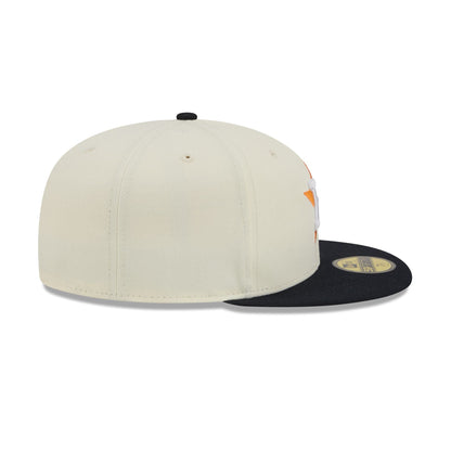 Houston Astros Chrome White Basic 59FIFTY Fitted Hat