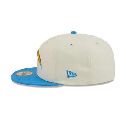 Los Angeles Chargers Chrome White Basic 59FIFTY Fitted Hat