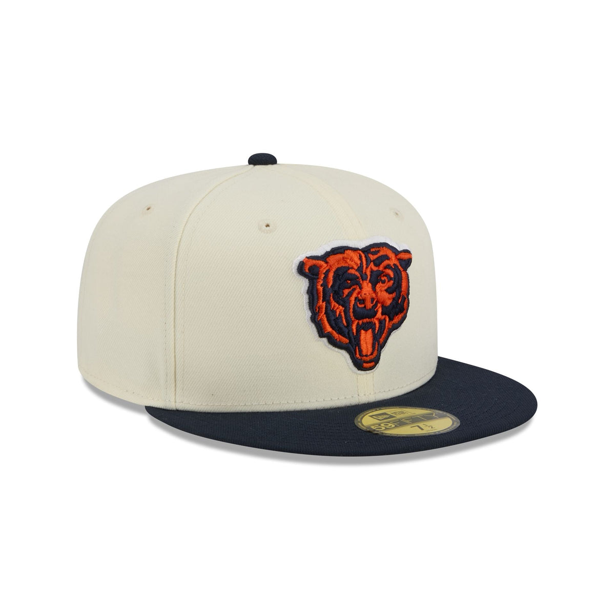 Chicago Bears Chrome White Basic 59FIFTY Fitted Hat