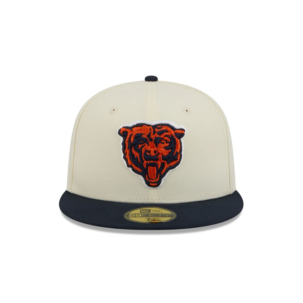 Chicago Bears Chrome White Basic 59FIFTY Fitted Hat