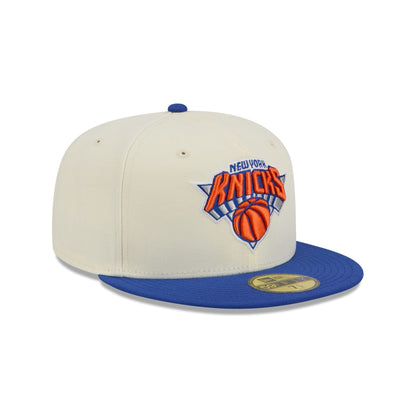 New York Knicks Chrome White Basic 59FIFTY Fitted Hat