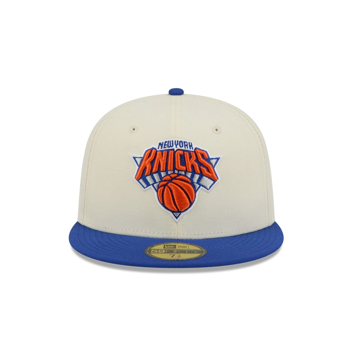 New York Knicks Chrome White Basic 59FIFTY Fitted Hat