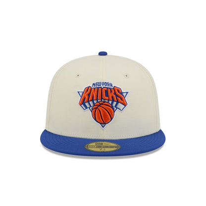 New York Knicks Chrome White Basic 59FIFTY Fitted Hat